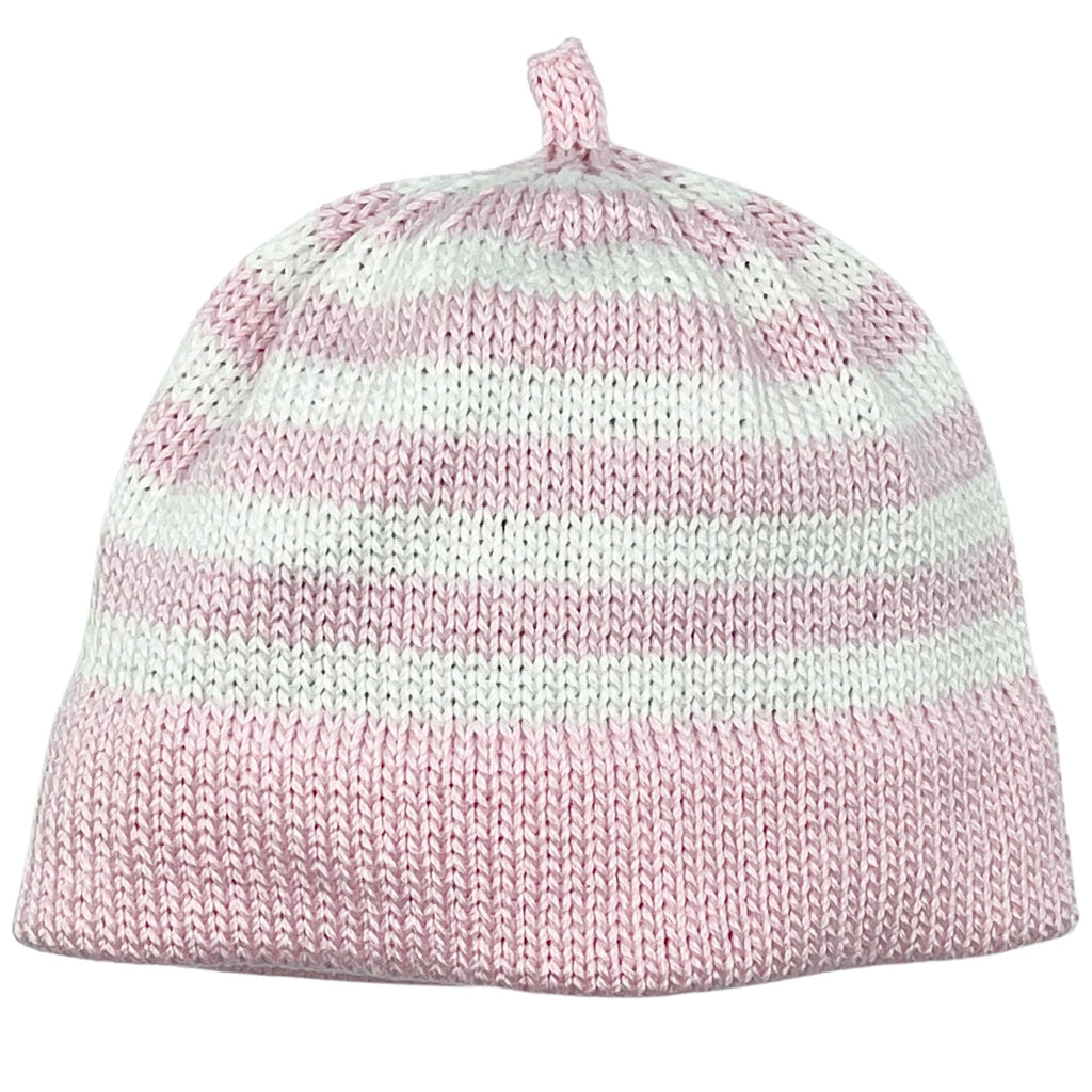 Margareta Horn Knit Hat - Pink Stripe - shopnurseryrhymes