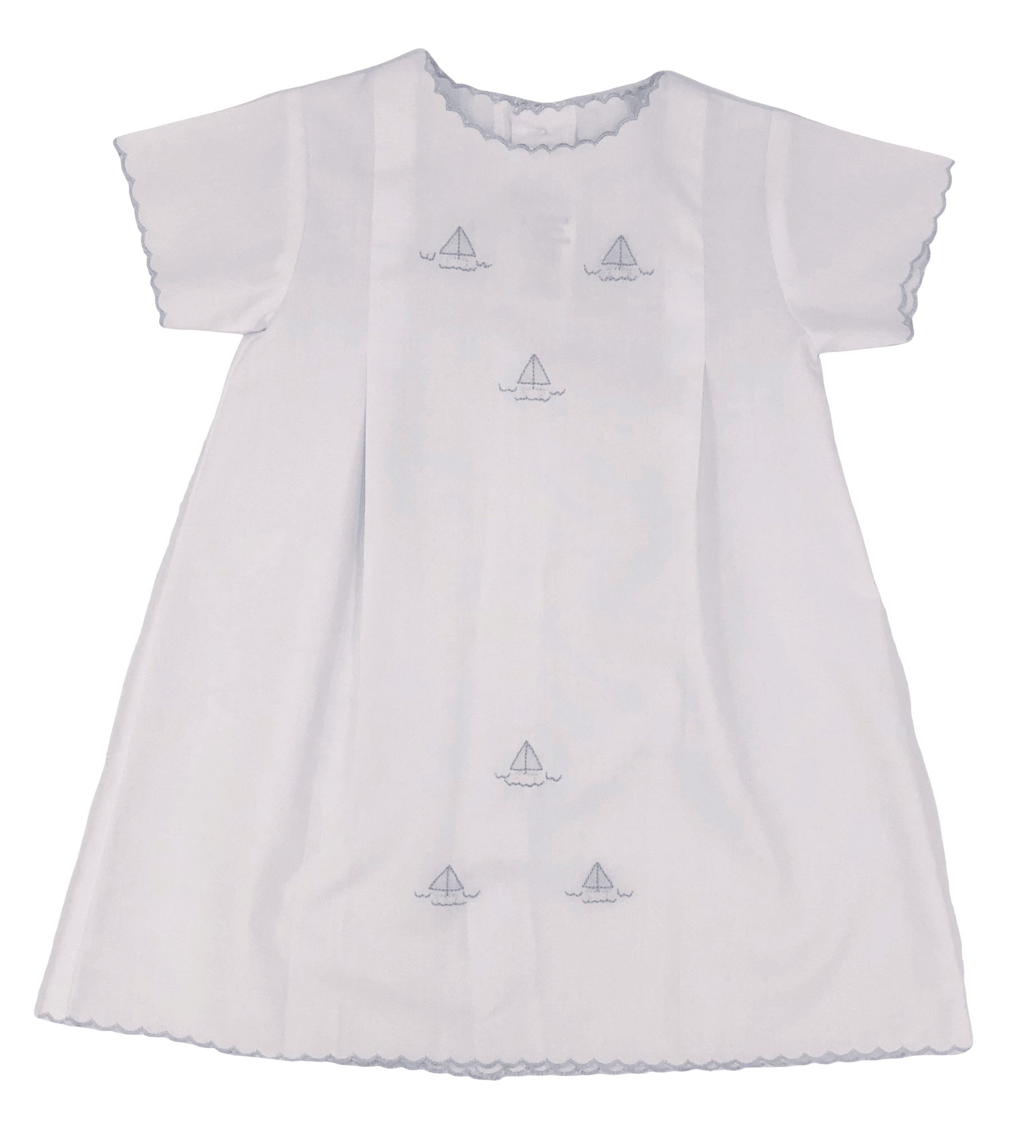 Auraluz Short Sleeve Day Gown w/Boats - shopnurseryrhymes
