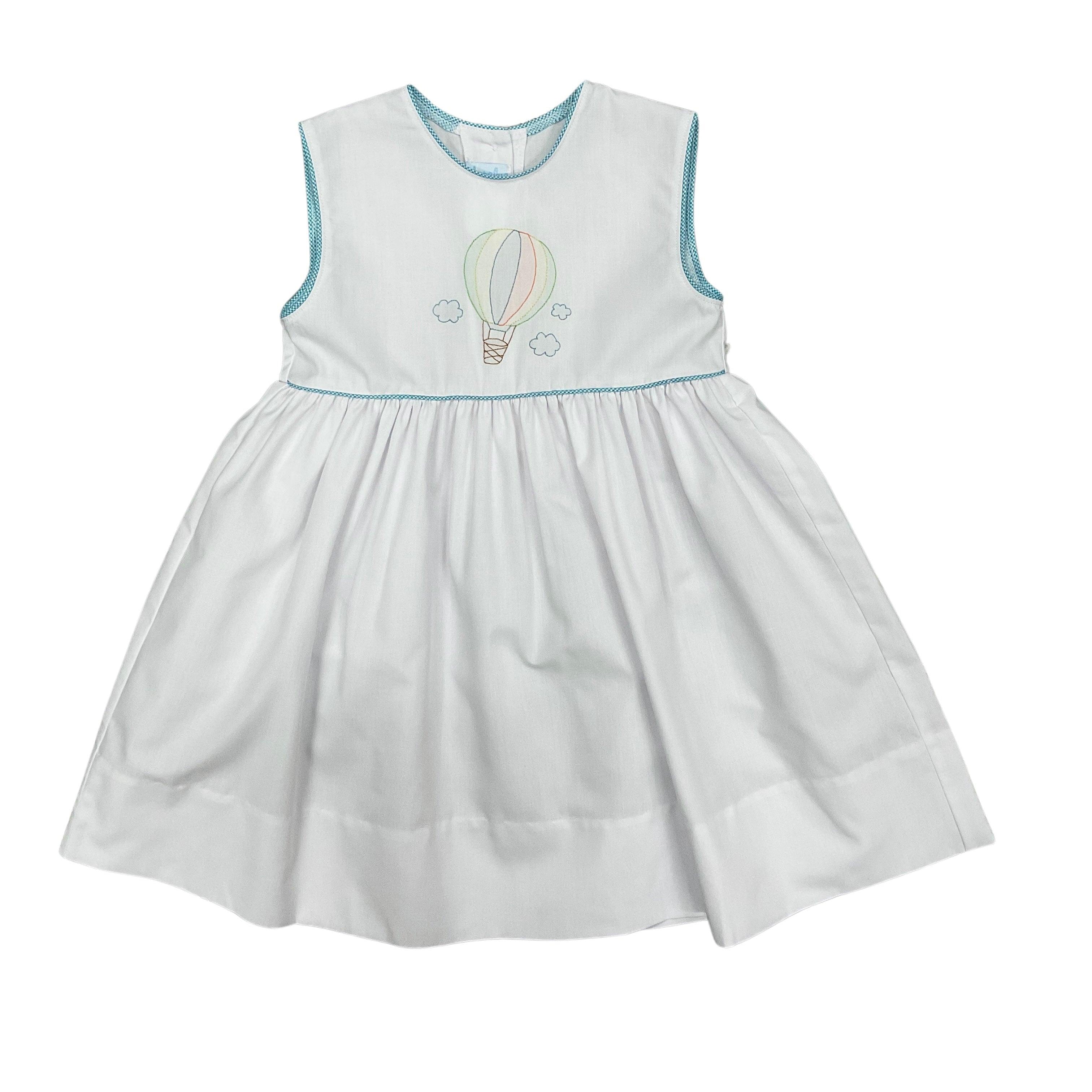 Auraluz Sleeveless Aqua Hot Air Balloon Dress - shopnurseryrhymes