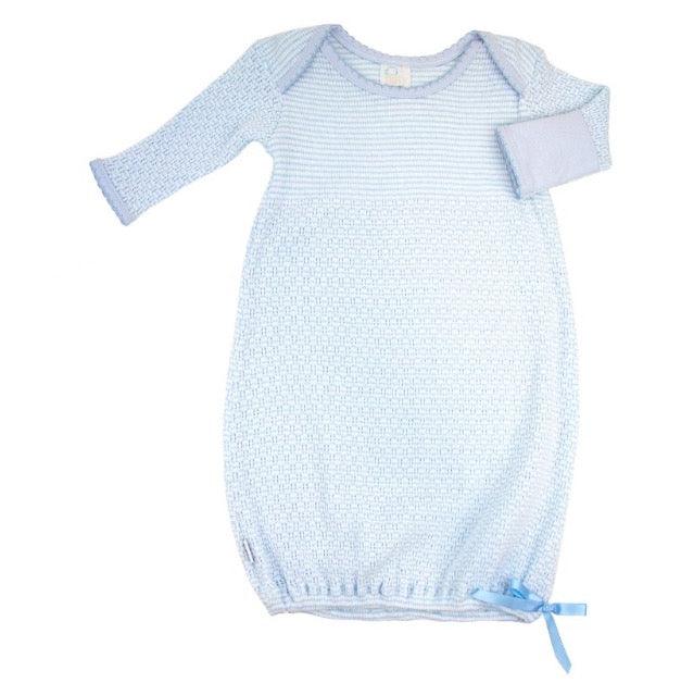 Paty LS Lap Shoulder Day Gown with Colored Trim - shopnurseryrhymes