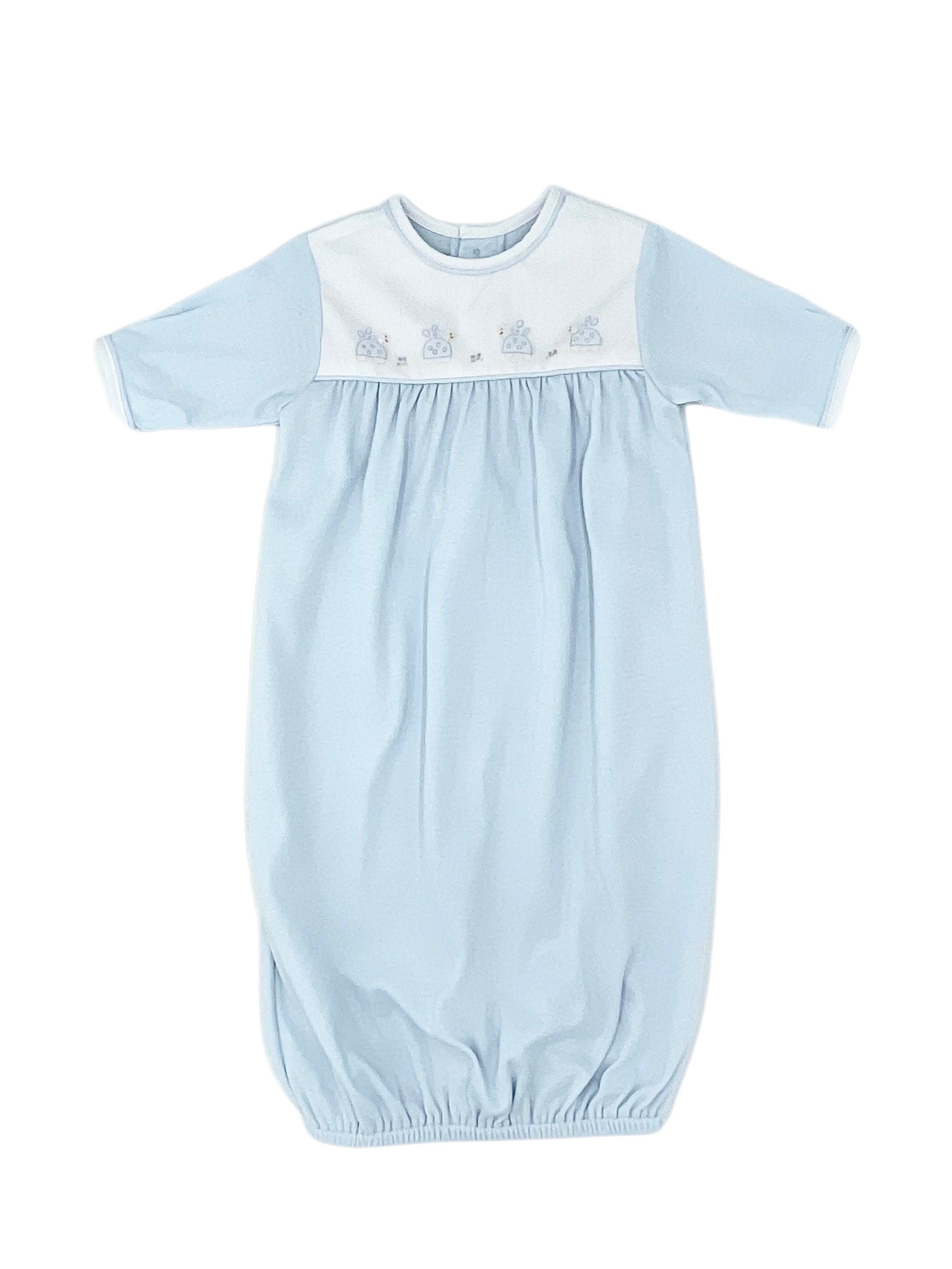 Auraluz Blue Knit Turtle Sack Gown - shopnurseryrhymes