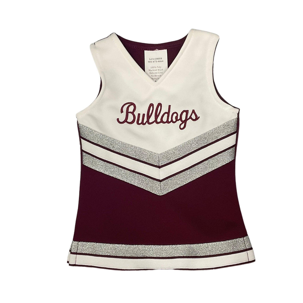 Maroon Bulldogs Cheerleader Dress Uniform - shopnurseryrhymes