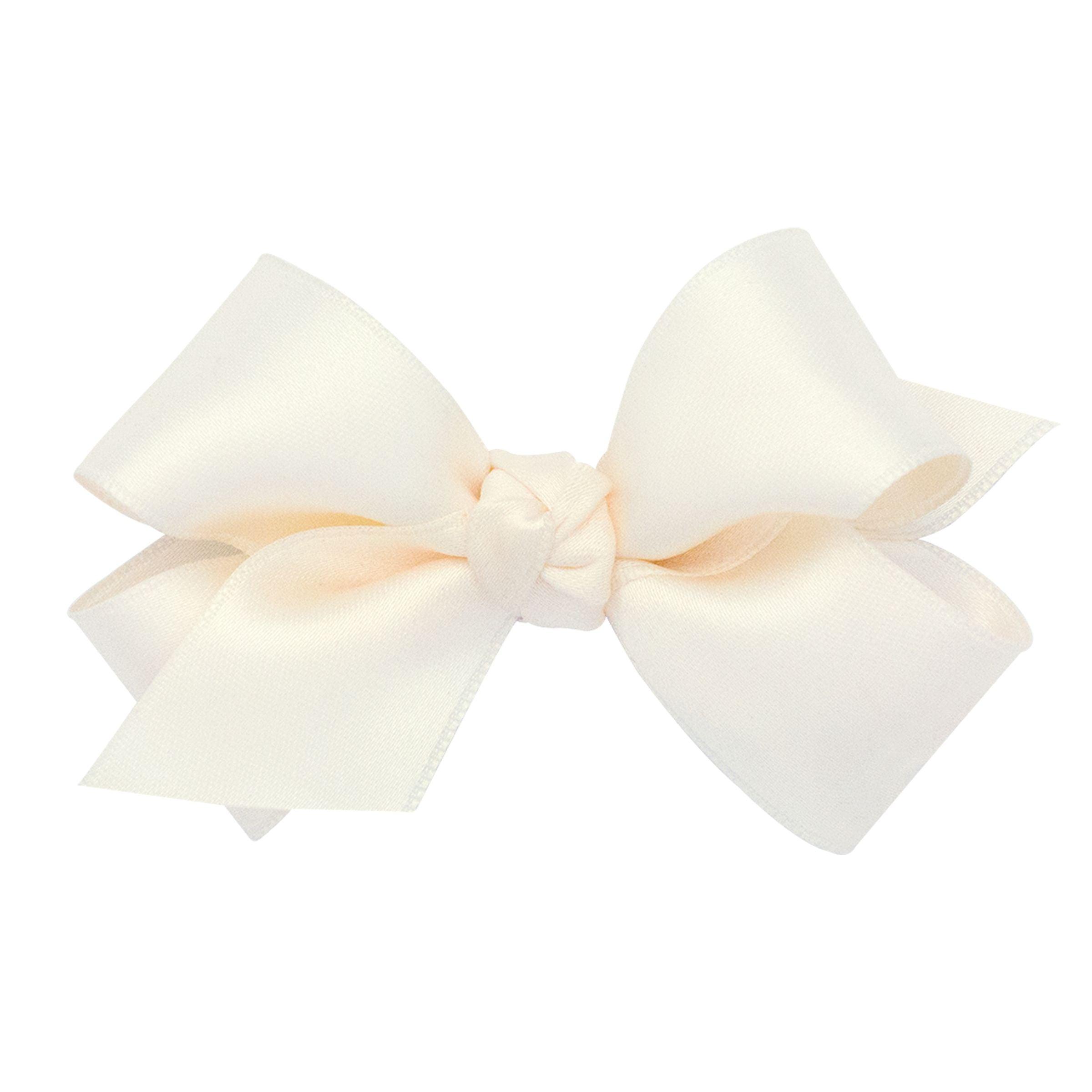Wee Ones Mini French Satin Basic Bow with Knot - shopnurseryrhymes
