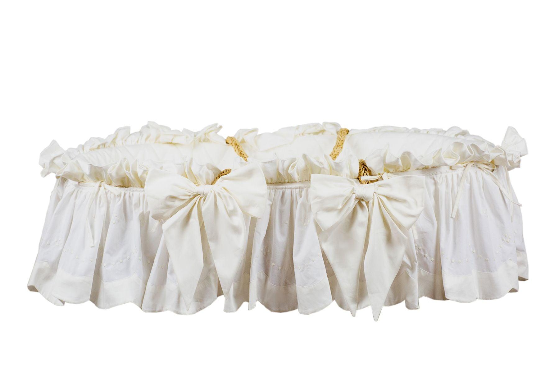 Proper Peony Ecru Moses Basket - shopnurseryrhymes