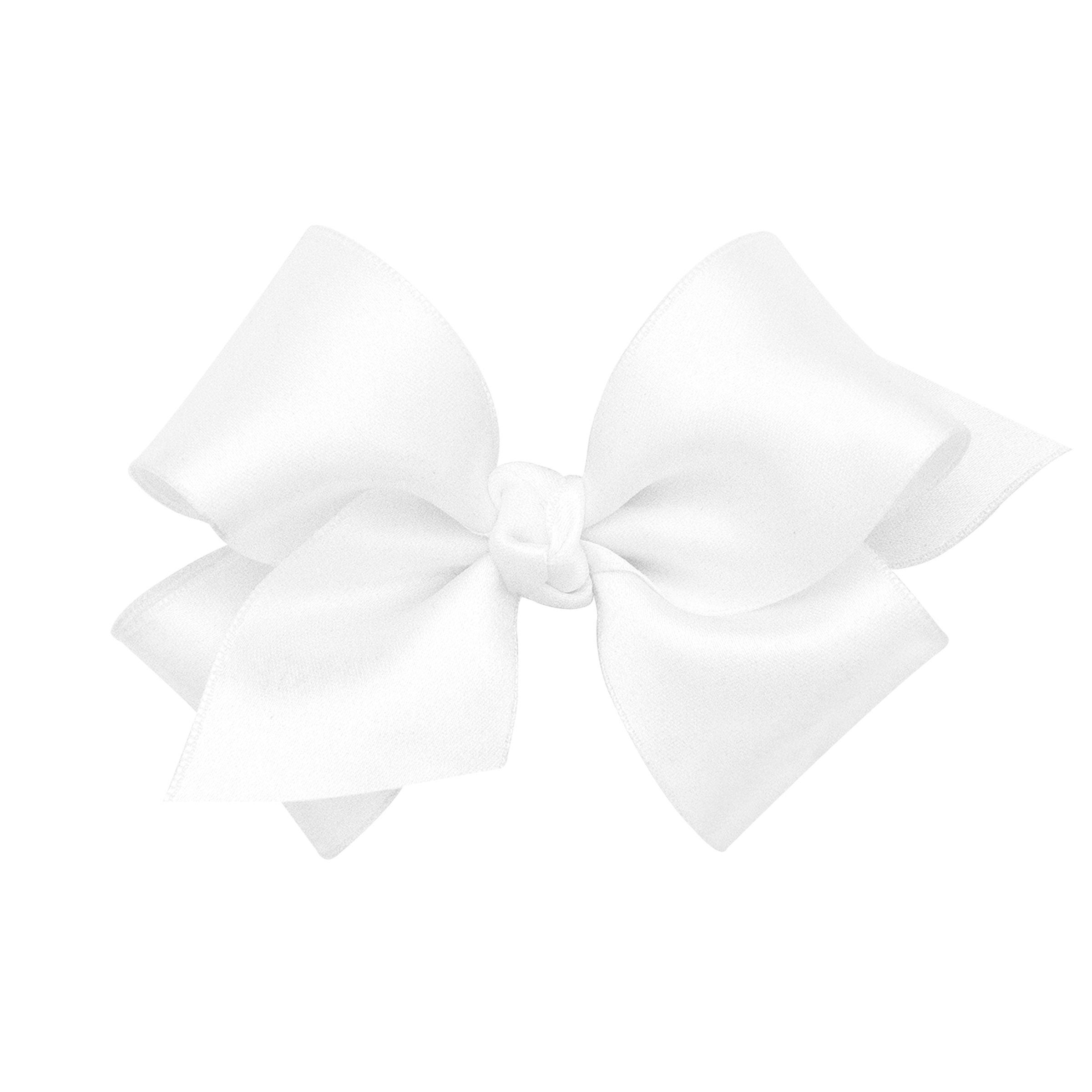 Wee Ones Small French Satin Basic Bow with Knot - shopnurseryrhymes