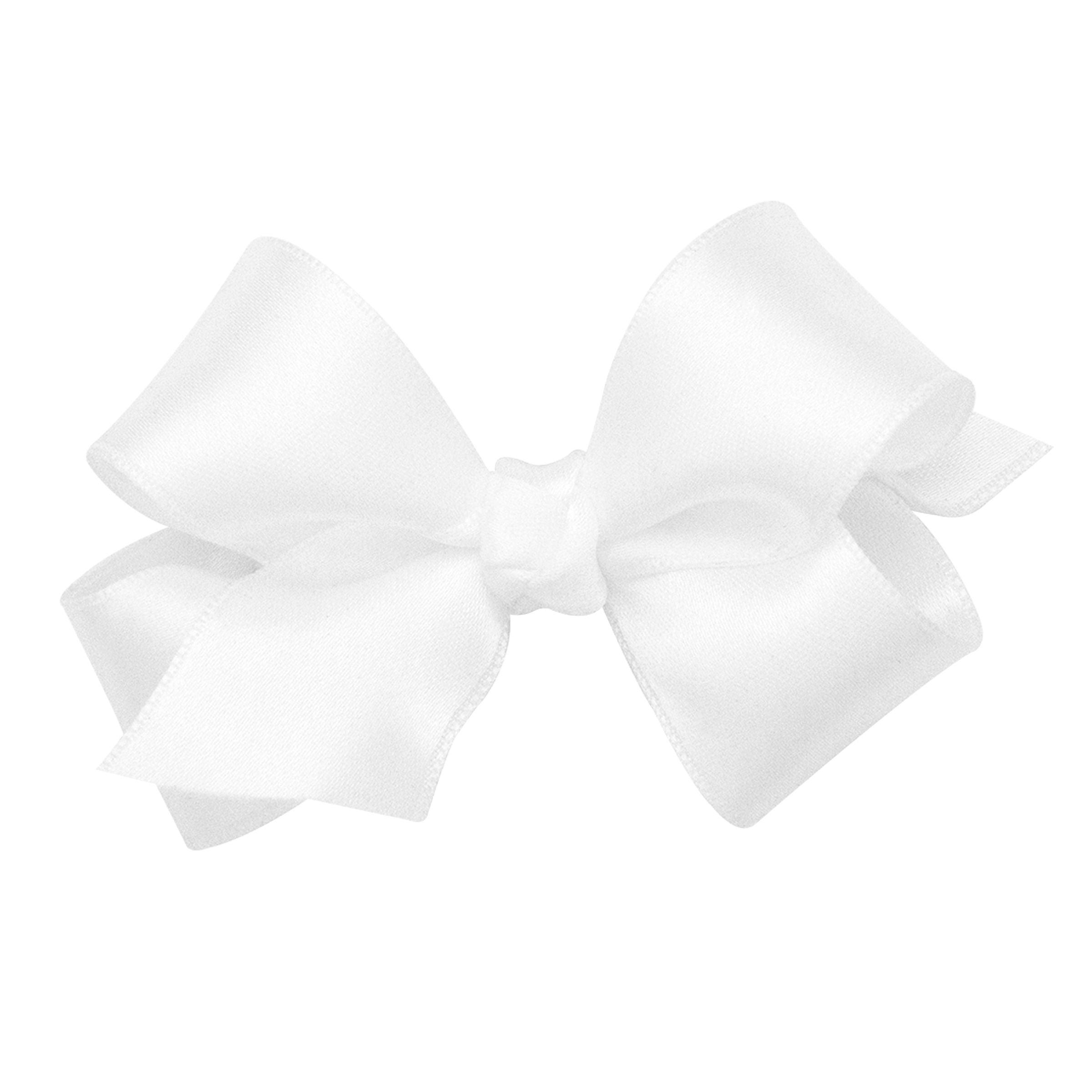 Wee Ones Mini French Satin Basic Bow with Knot - shopnurseryrhymes