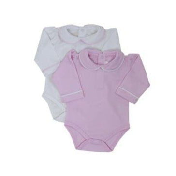 Cuclie Baby Round Collar Long Sleeve Onesie Pink - shopnurseryrhymes