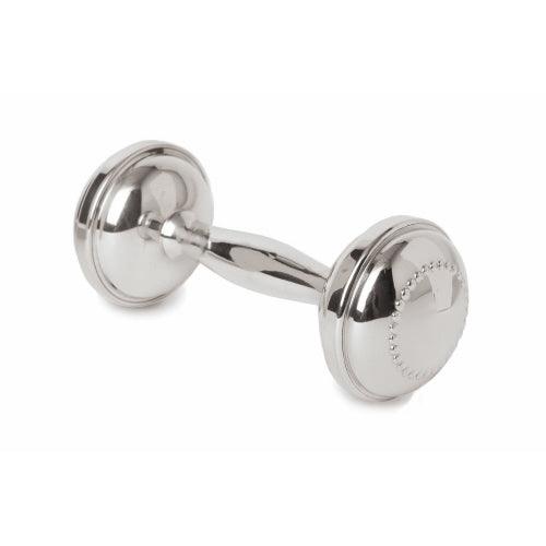 Salisbury Sterling Dumbbell Beaded Rattle - shopnurseryrhymes