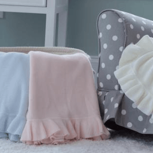 A Soft Idea Cashmere-Like Acrylic Jersey Knit Ruffle Blanket - shopnurseryrhymes