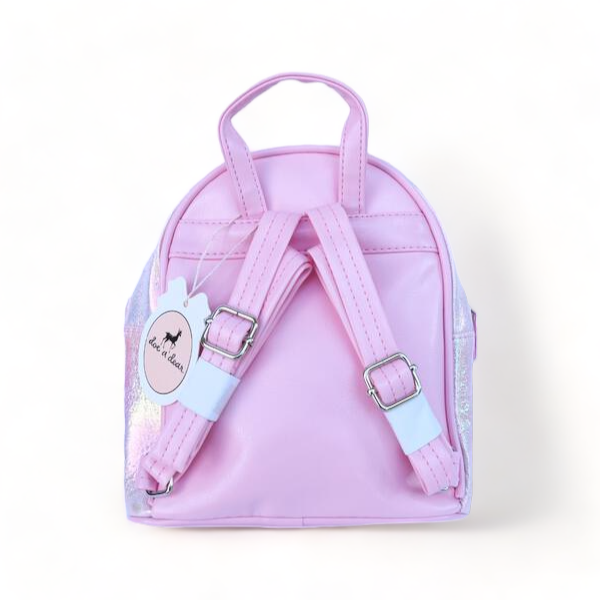 Doe A Dear Butterfly Iridescent Backpack, Pink