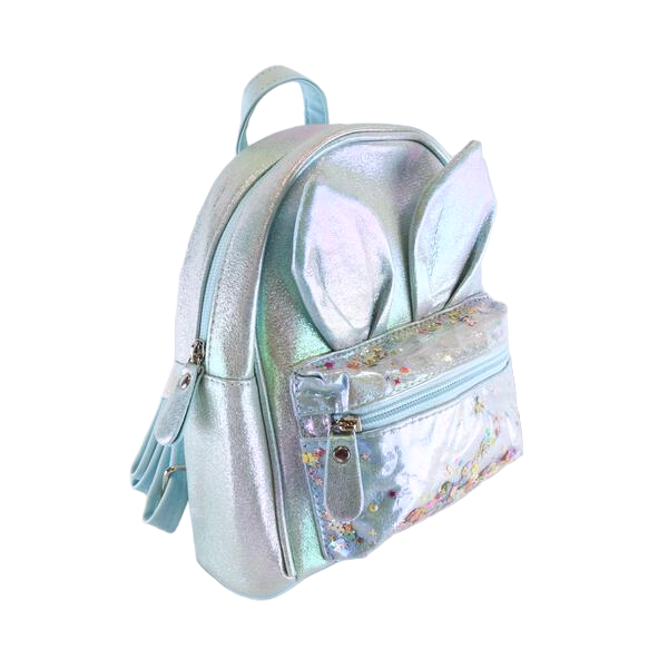 Doe A Dear Bunny Iridescent Backpack, Blue