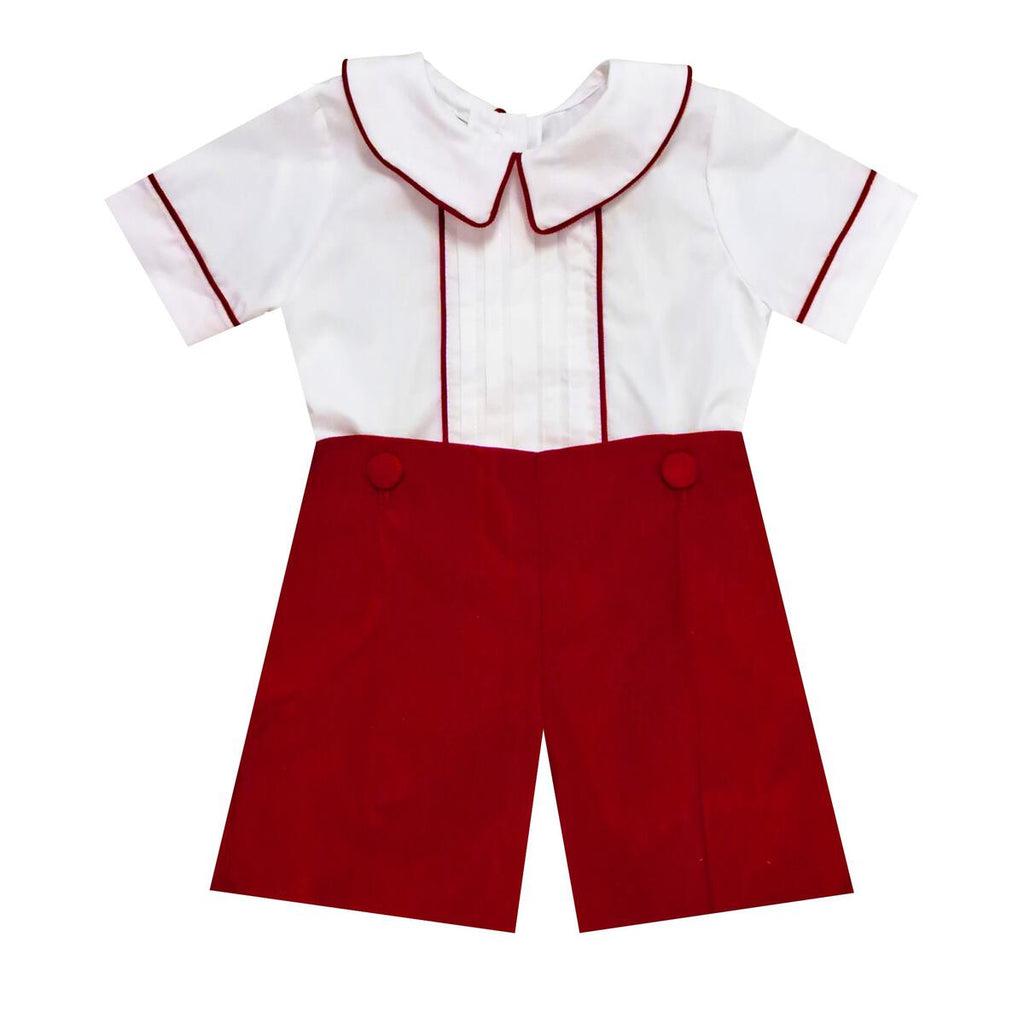 Marco & Lizzy Red Corduroy Bobby Suit