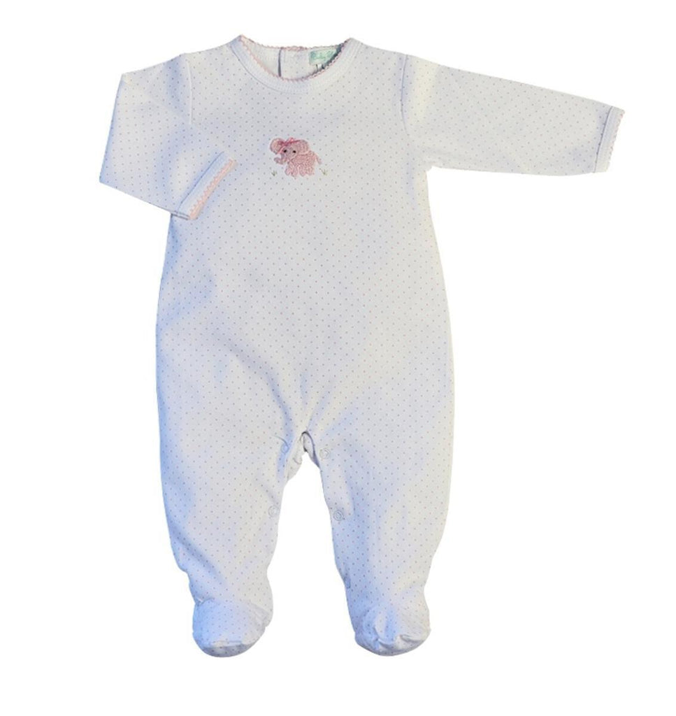 Baby Threads Pink Elephant Footie
