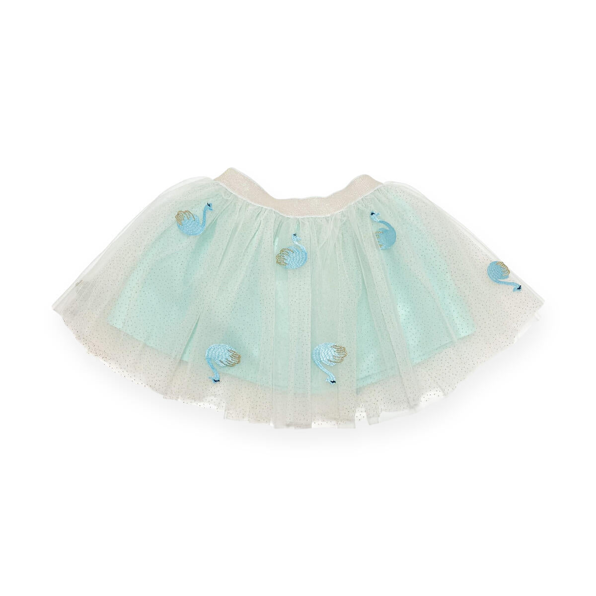 Doe A Dear Aqua Swan Skirt Set