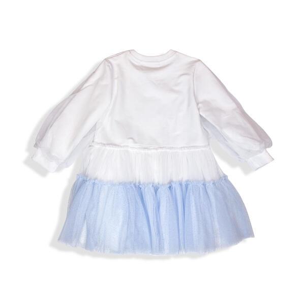 Doe A Dear Blue Bowtie Mesh Layer Dress - shopnurseryrhymes