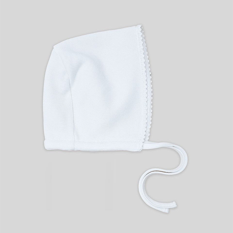 Miocotton Special Knit Bonnet, White