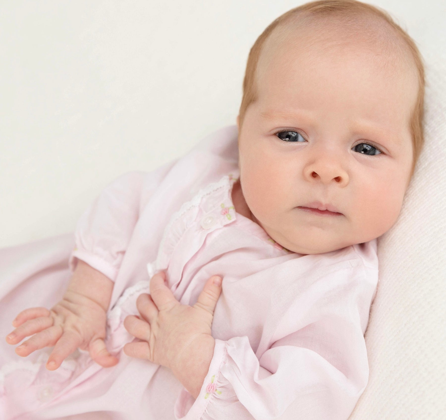 Yellow Lamb Linden Rose Daygown & Diaper Cover, Pink