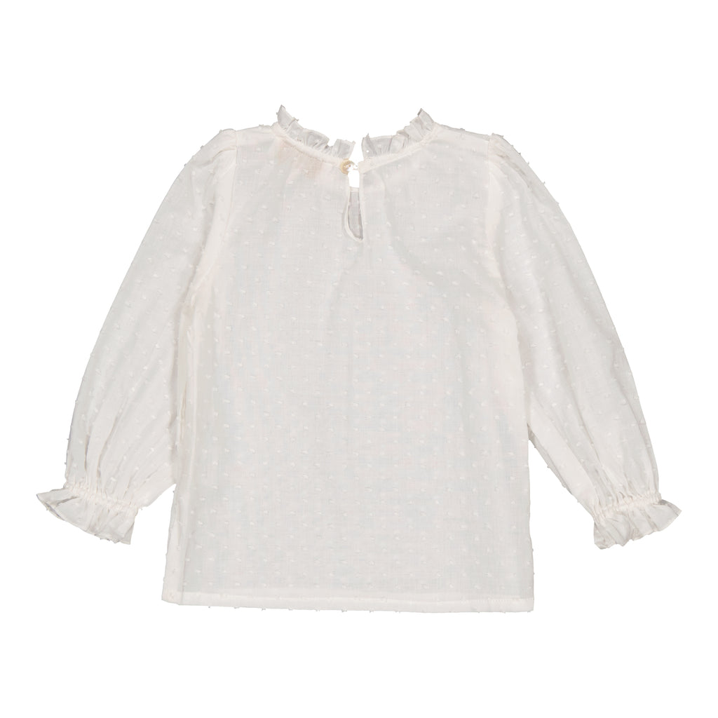 Kidiwi Lolita Blouse, Off White Plumetis