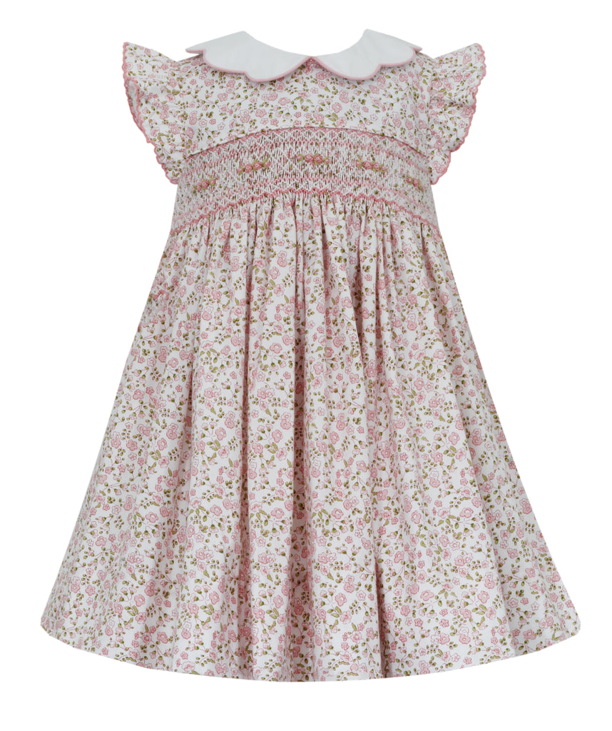 Petit Bebe Rosalie Pink Floral Sleeveless Dress