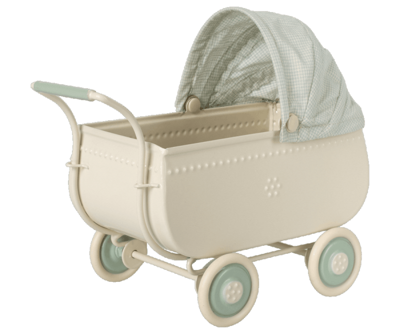 Maileg Micro Pram, Blue - shopnurseryrhymes