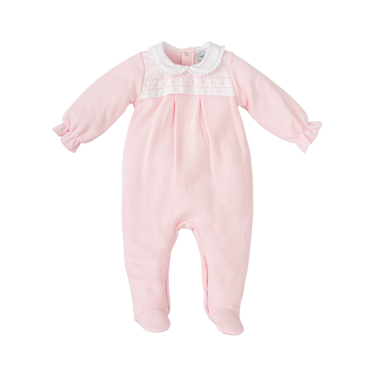 Babidu Yoked Collared Footed Romper