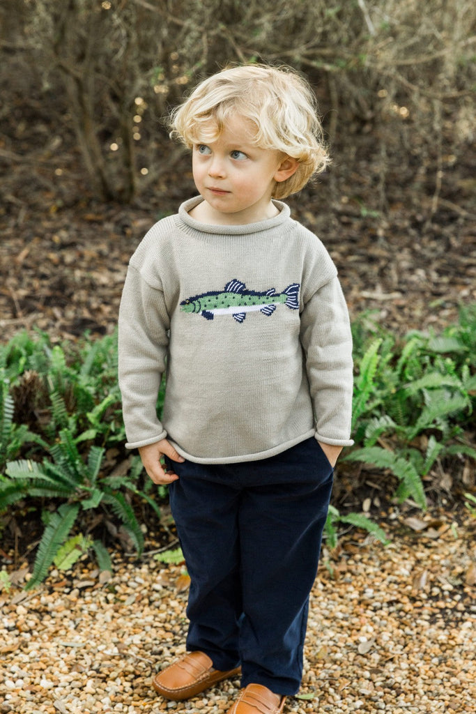 Bailey Boys Rollneck Sweater, Trout on Stone