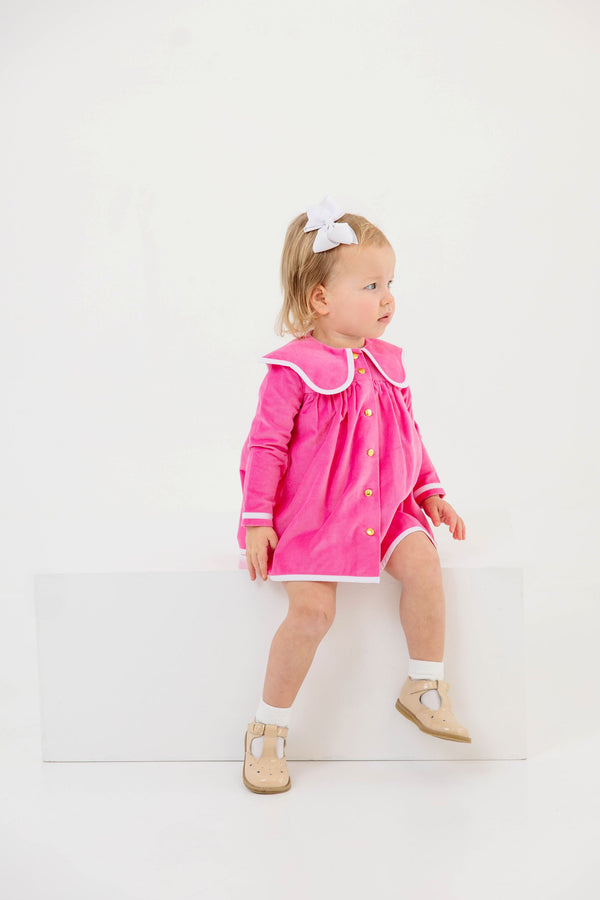 Beaufort Bonnet Tabitha's Teacher's Pet Dress, Winter Park Pink Velveteen