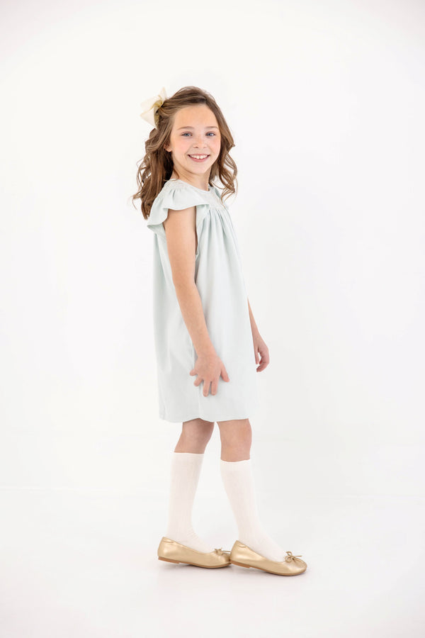 Beaufort Bonnet Angel Sleeve Sandy Smocked Dress, Old Greenwich Green