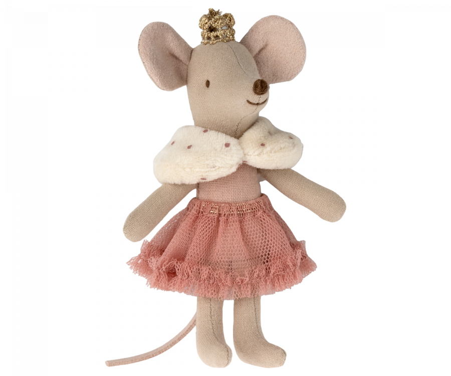 Maileg Princess Mouse, Little Sister in Matchbox Rose