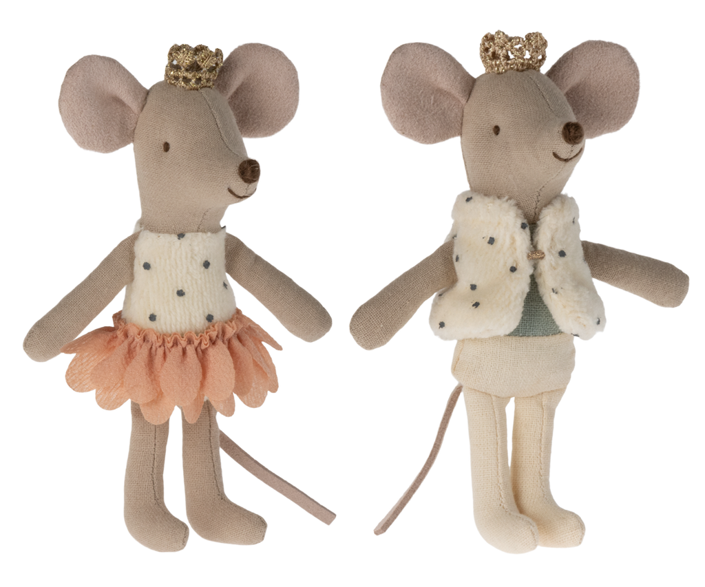 Maileg Royal Twins Mice, Little Sister & Brother in Matchbox