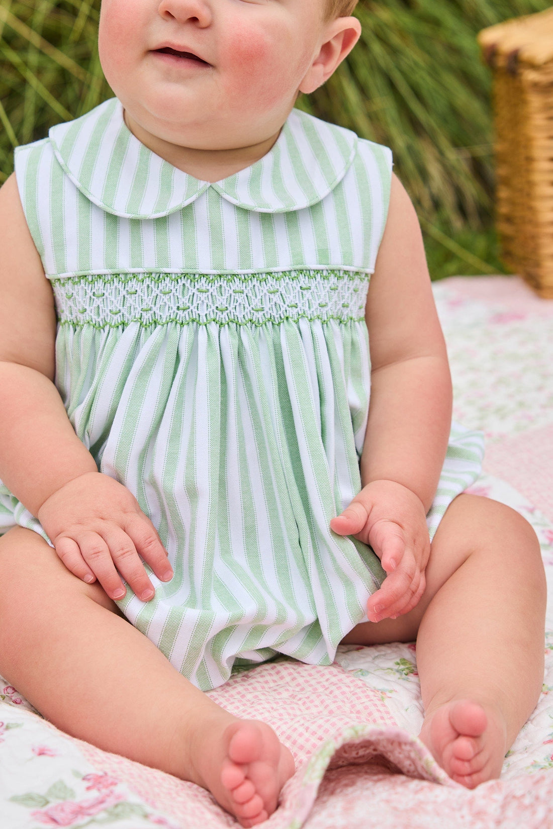 Little English Sleeveless Barrington Bubble, Meriwether Stripe
