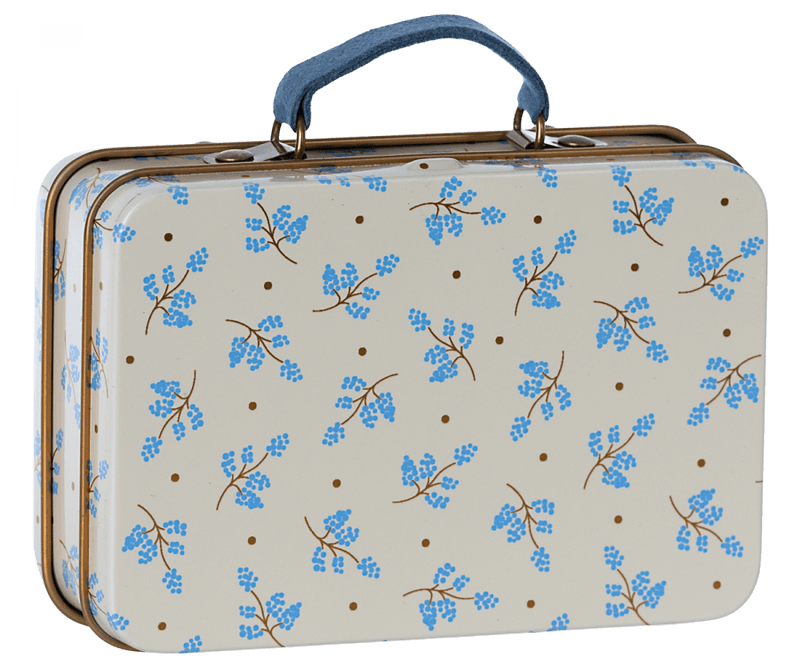 Maileg Small Suitcase, Madelaine Blue - shopnurseryrhymes