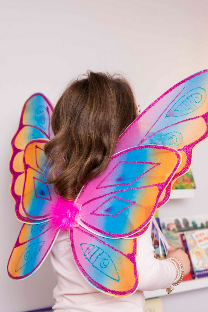 Creative Education Glitter Rainbow Wings, Fuchsia