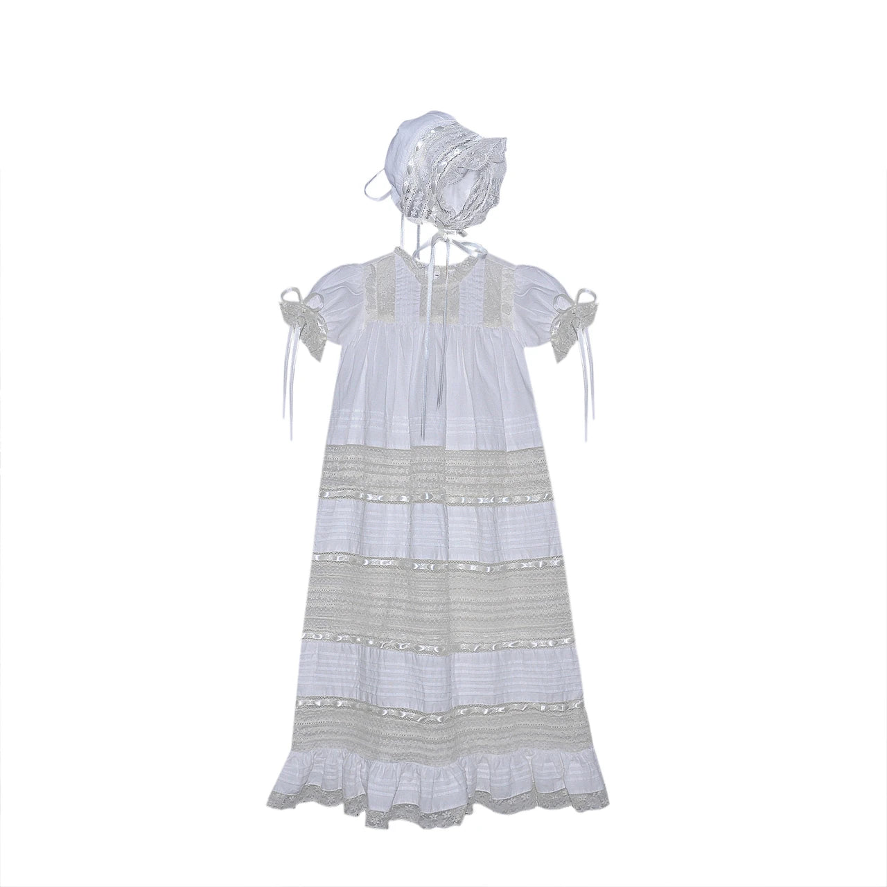 Baby Sen White Taylor Christening Gown, Ecru