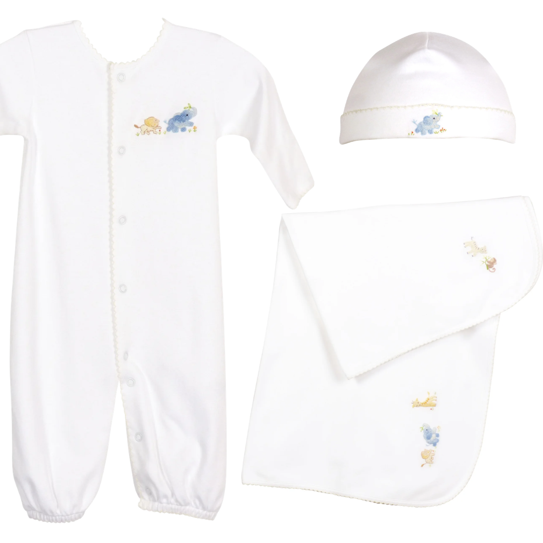 Yellow Lamb Animal Safari Gift Set