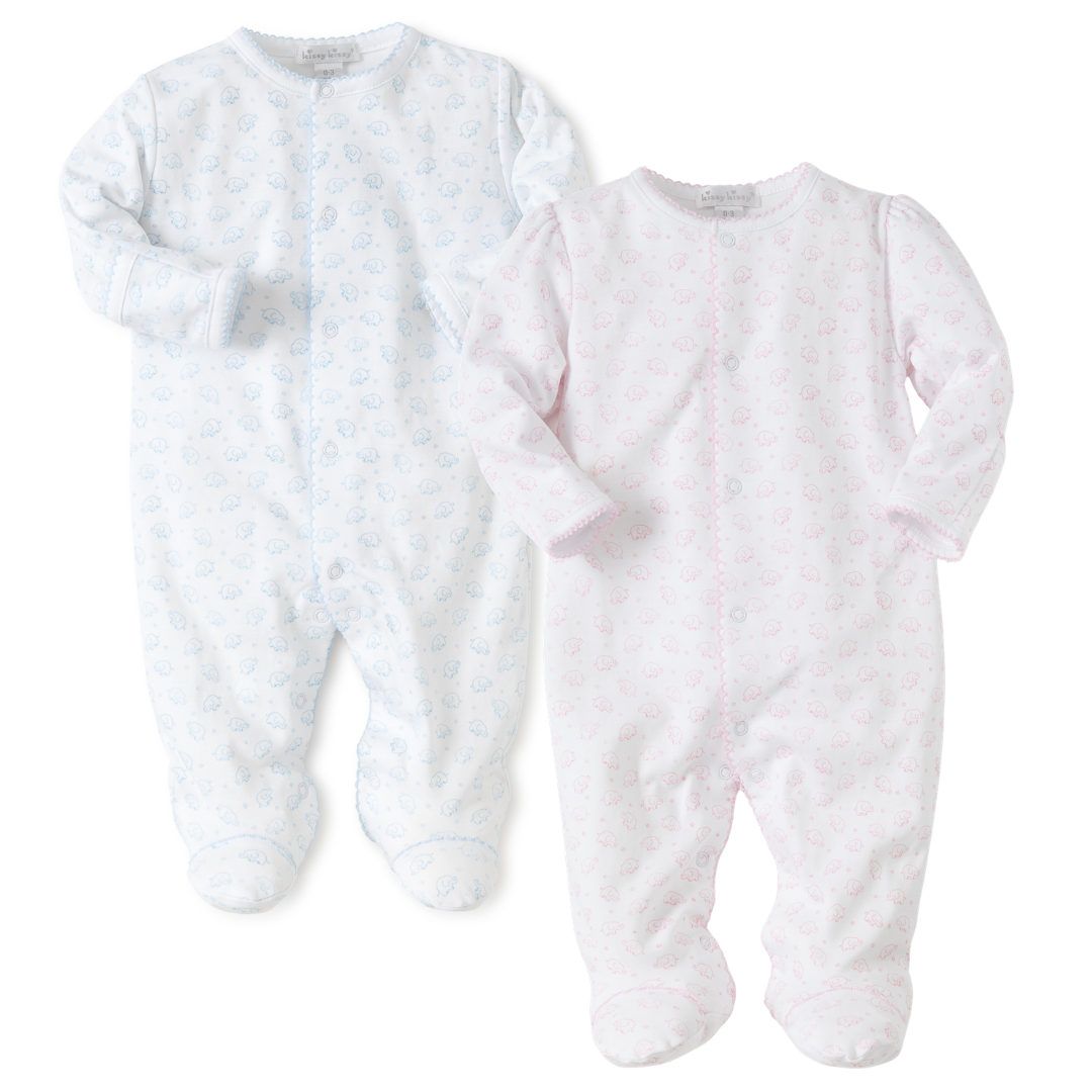 Kissy Kissy Ele-Fun Print Footie