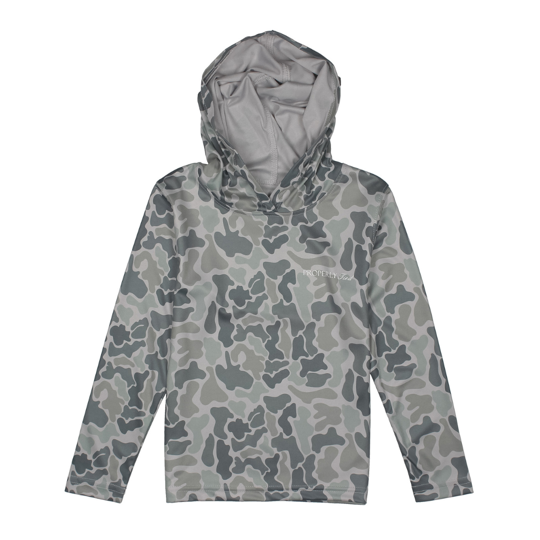 Properly Tied Sportsman Performance Hoodie, Polar Camo