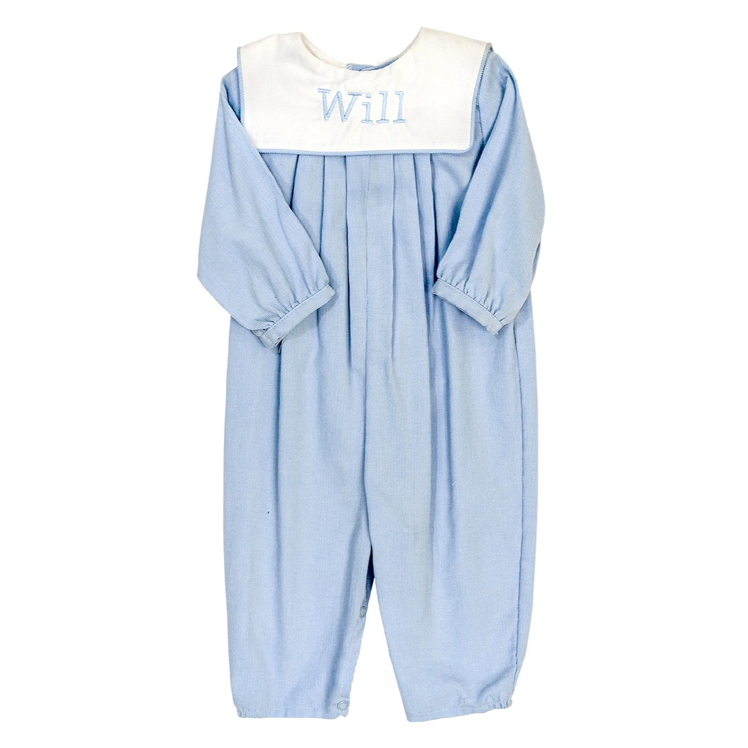 Bailey Boys Light Blue Cord Dressy Long Bubble