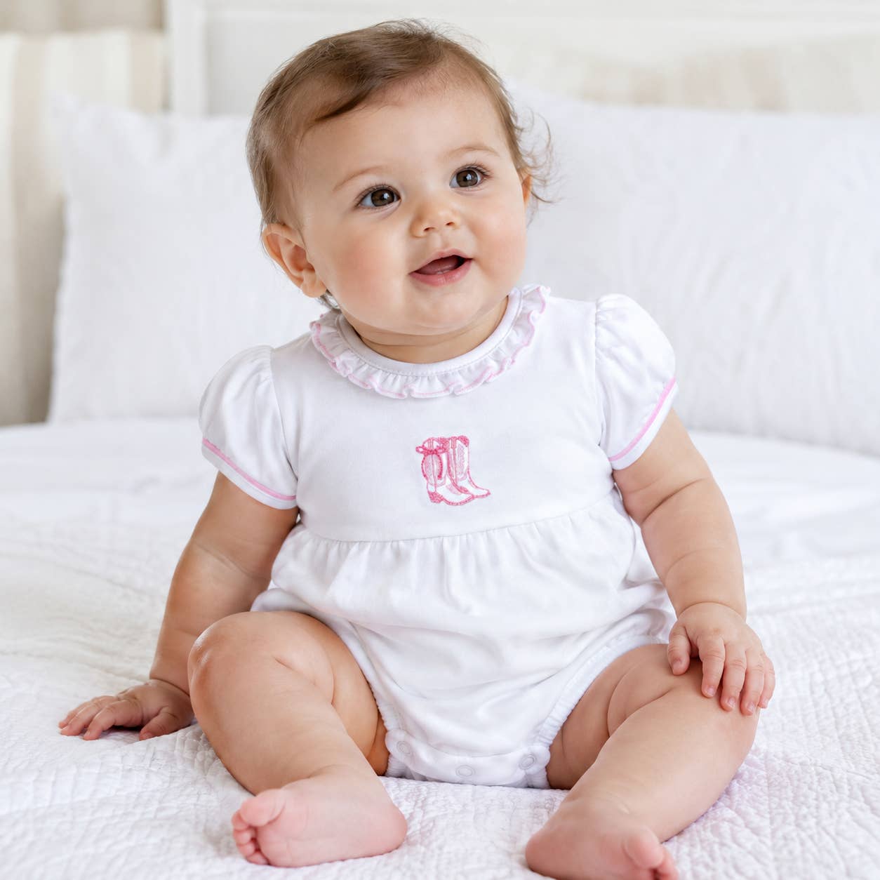 Magnolia Baby Darling Cowboy Boots Bubble, Pink