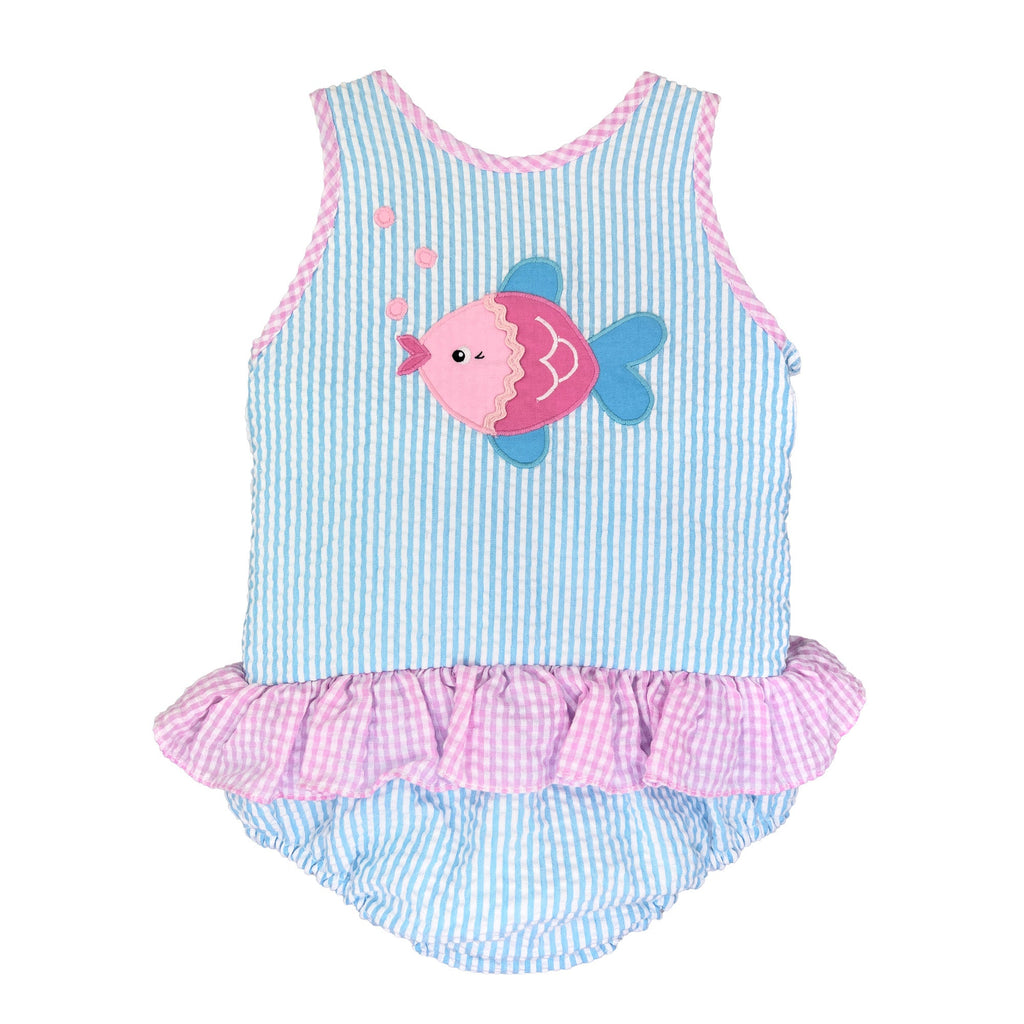Petit Ami Swimsuit with Fish Applique