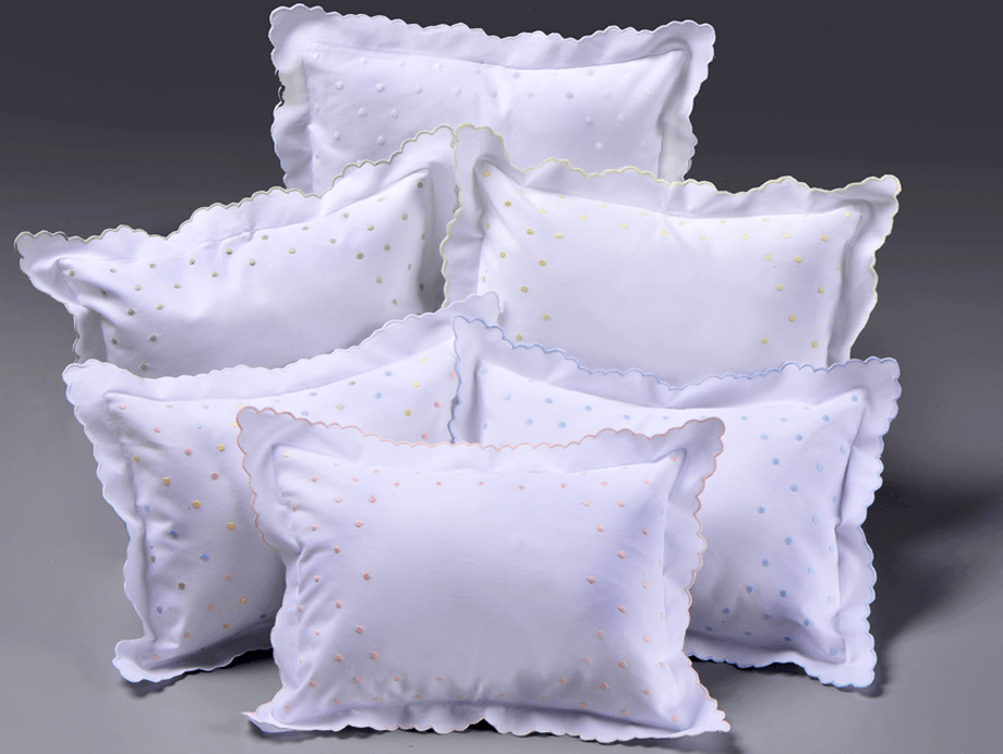 Edward Boutross Swiss Dots Pillow with Insert, 10x14 - shopnurseryrhymes
