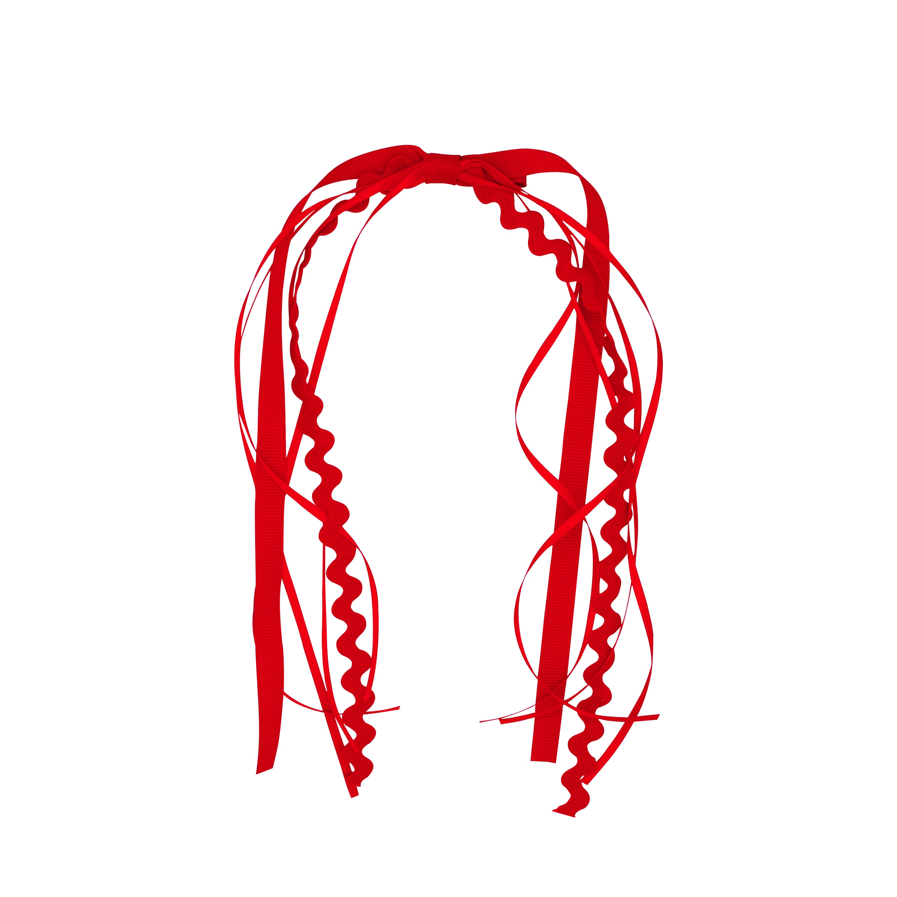Wee Ones Grosgrain & Ric-Rac Ribbon Streamer Hair Clip