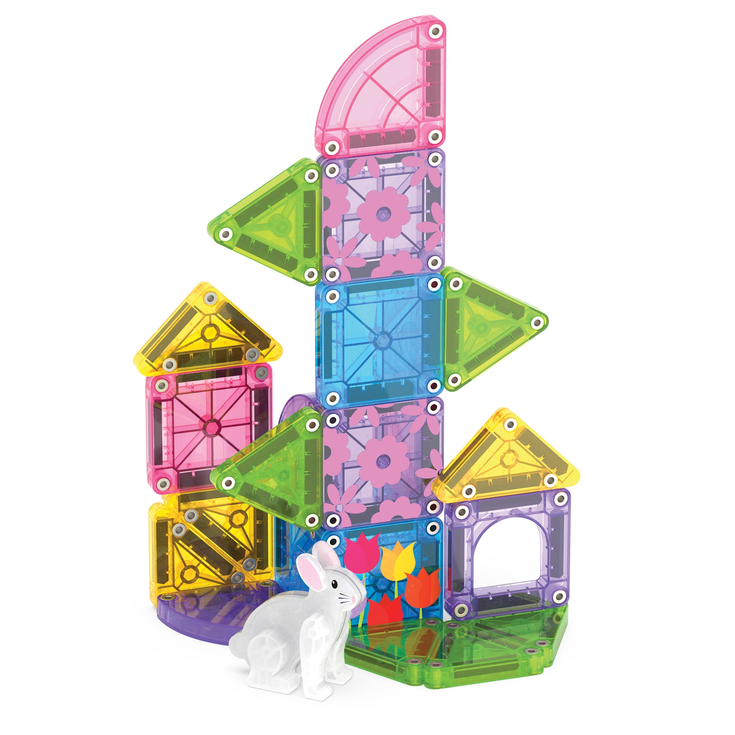Magna-Tiles microMAGS Spring Garden 24 Piece Travel Set