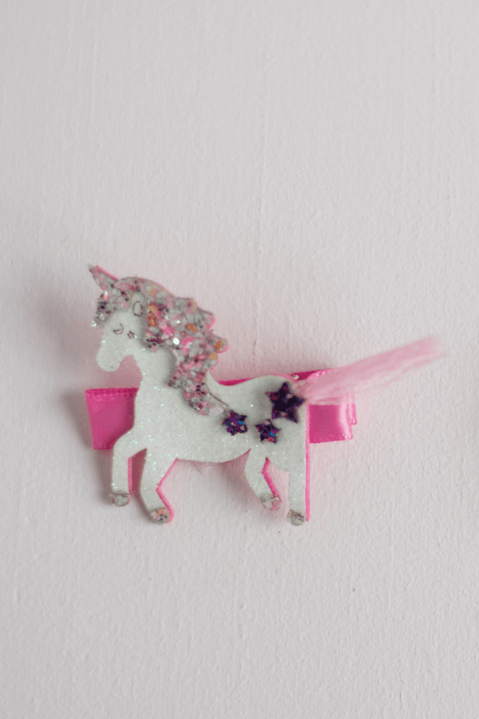Creative Education Boutique Tassy Tail Unicorn Hairclip - shopnurseryrhymes