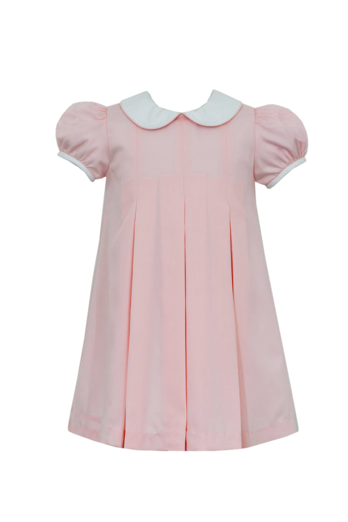 Claire & Charlie Pink Pique Dress with Pleats