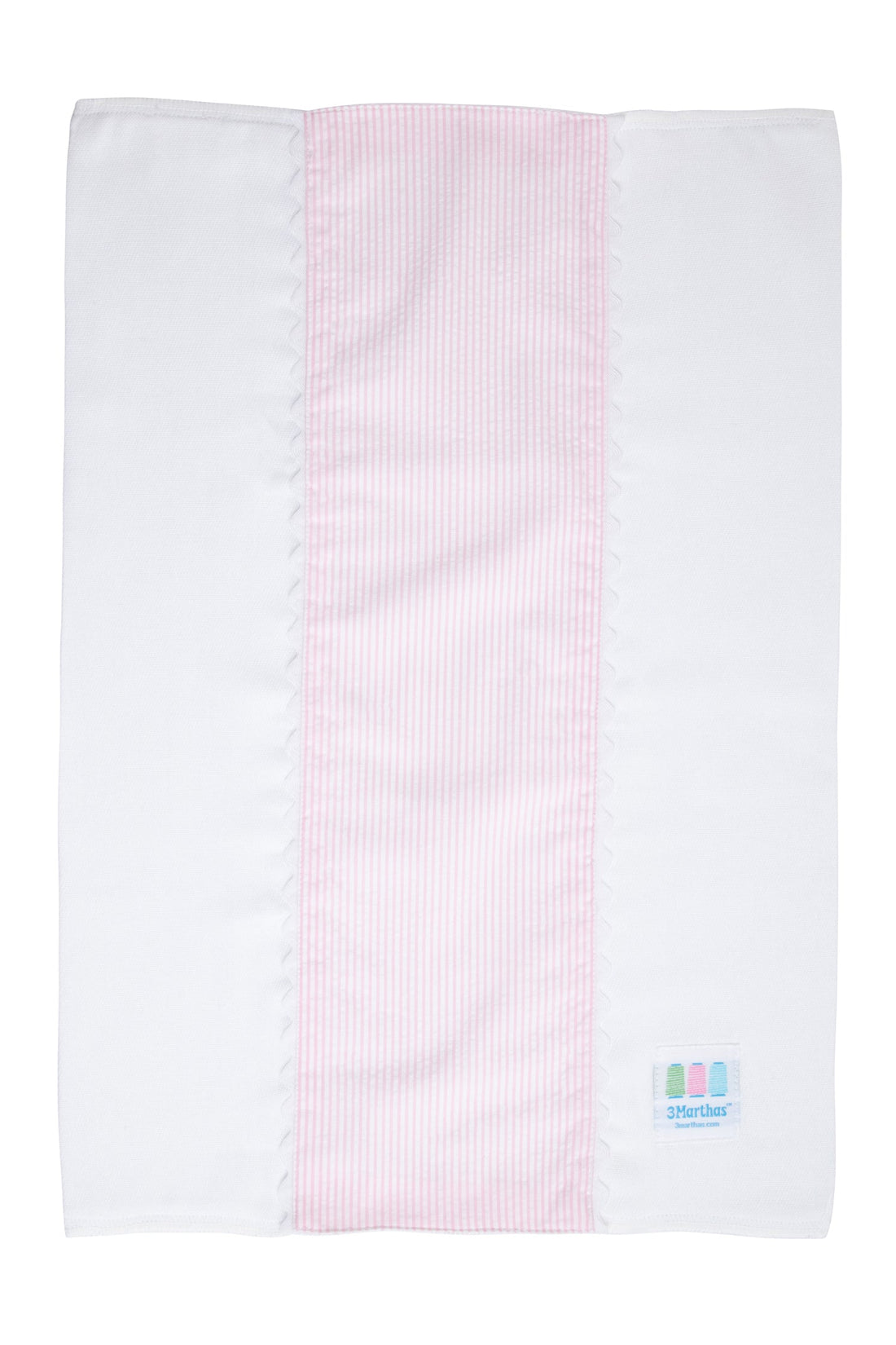 3 Martha's Seersucker Stripe Fancy Fabric Burp