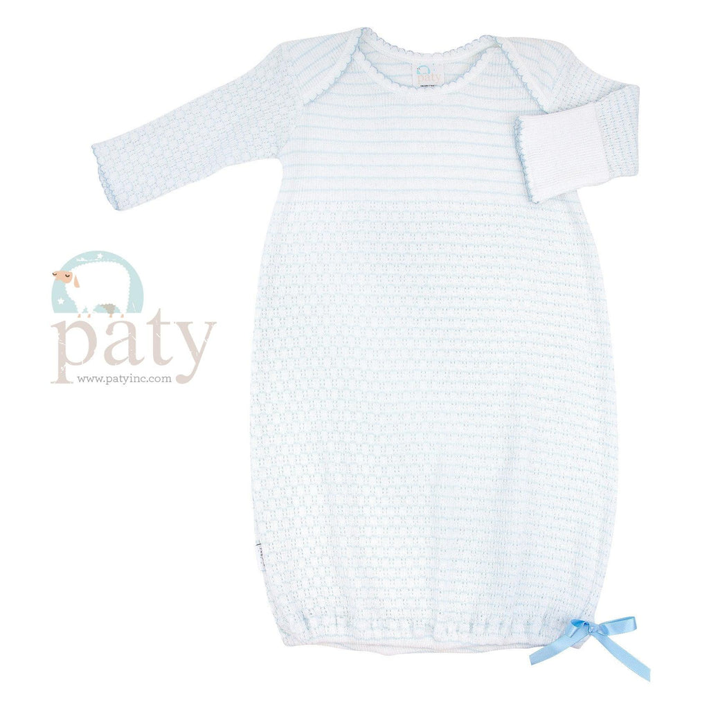 Paty Pinstripe long sleeve lap gown - shopnurseryrhymes
