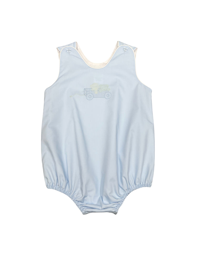 Auraluz Sleeveless Bubble, Blue with Wagon and Puppy
