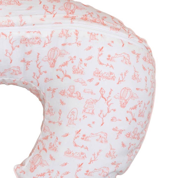 Atelier Babbi Nursing Pillow, Pink Toile De Jouy