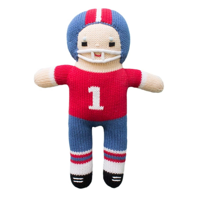 Zubels Football Player Knit Rattle